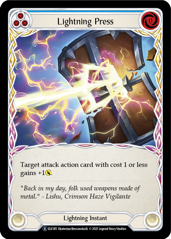 Lightning Press (Blue) [U-ELE185] Unlimited Rainbow Foil | Webway Games