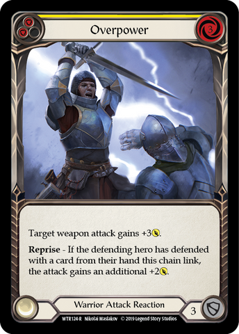 Overpower (Yellow) [WTR124-R] Alpha Print Rainbow Foil