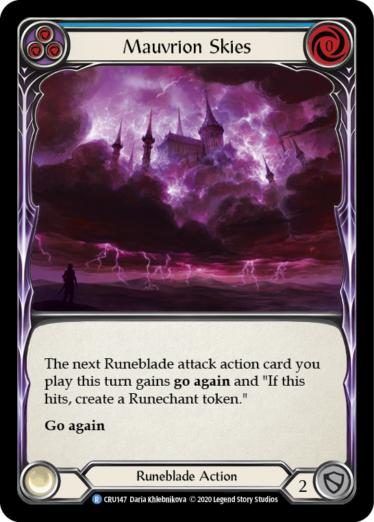 Mauvrion Skies (Blue) [CRU147] 1st Edition Rainbow Foil