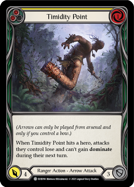 Timidity Point (Yellow) [EVR098] (Everfest)  1st Edition Rainbow Foil | Webway Games
