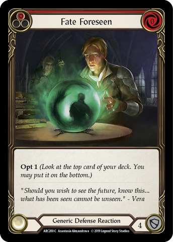 Fate Foreseen (Red) [ARC200-C] 1st Edition Rainbow Foil