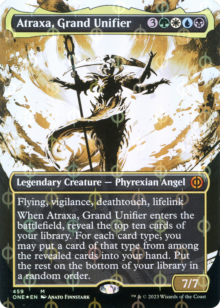 Atraxa, Grand Unifier (Borderless Ichor Step-and-Compleat Foil) [Phyrexia: All Will Be One] | Webway Games