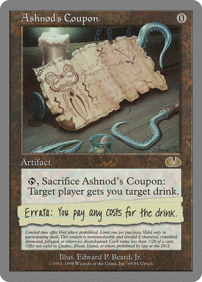 Ashnod's Coupon [Unglued] | Webway Games