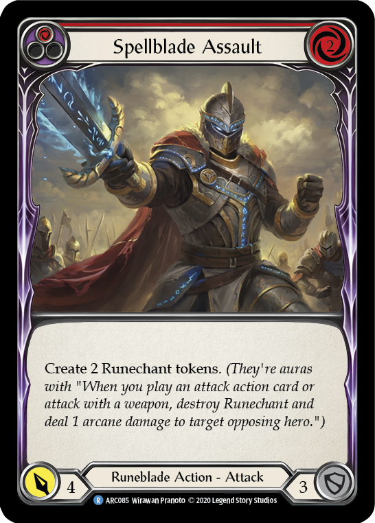 Spellblade Assault (Red) [ARC085] Unlimited Rainbow Foil