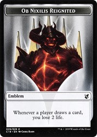 Ob Nixilis, Reignited Emblem // Zombie (010) Double-sided Token [Commander 2019] | Webway Games