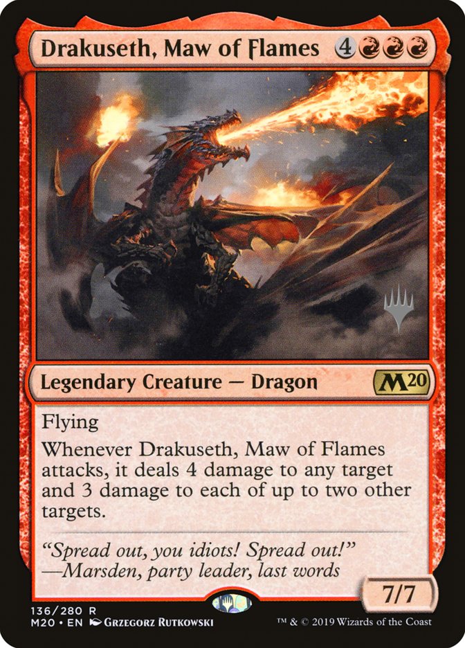 Drakuseth, Maw of Flames (Promo Pack) [Core Set 2020 Promos] | Webway Games