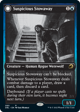 Suspicious Stowaway // Seafaring Werewolf [Innistrad: Double Feature] | Webway Games