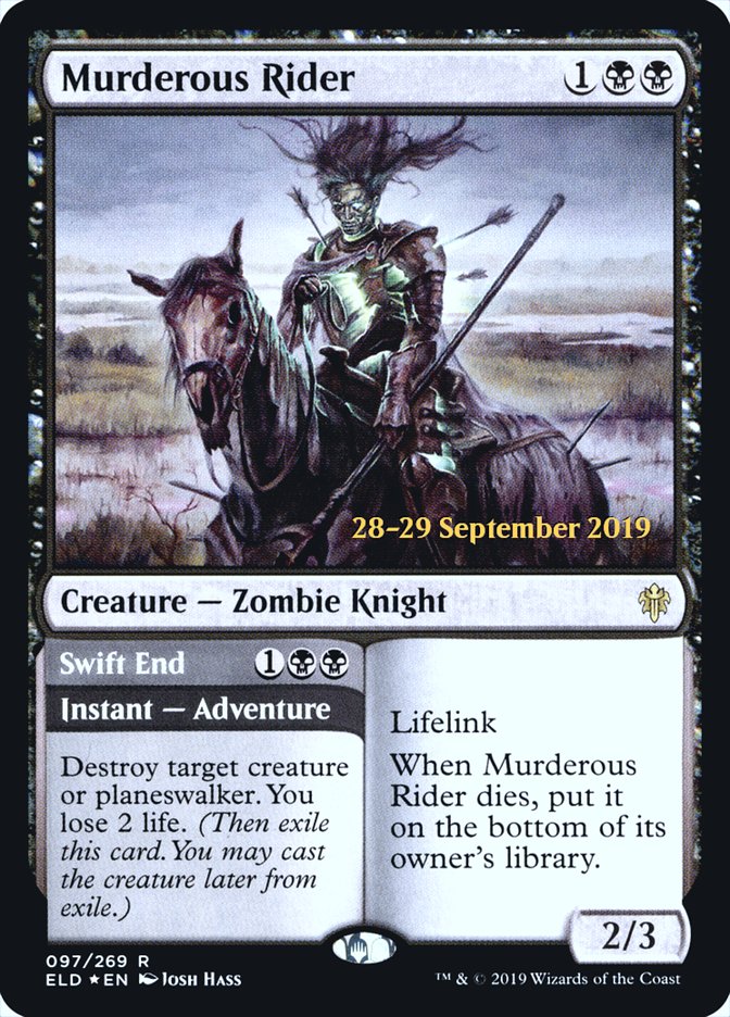Murderous Rider // Swift End  [Throne of Eldraine Prerelease Promos] | Webway Games