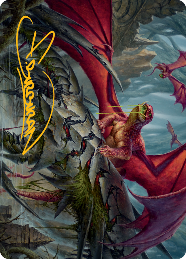 Hoarding Broodlord Art Card (Gold-Stamped Signature) [March of the Machine Art Series] | Webway Games
