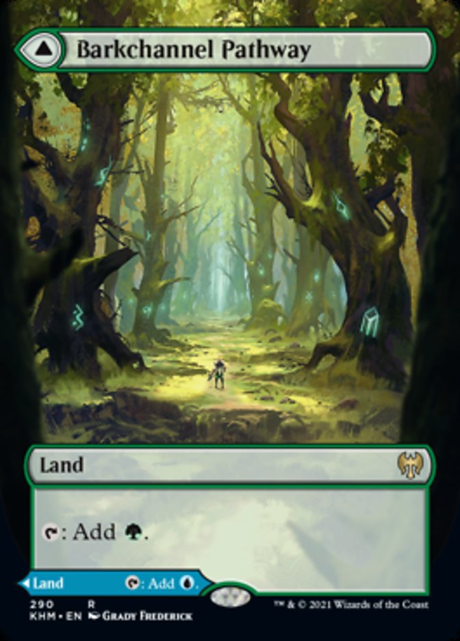 Barkchannel Pathway // Tidechannel Pathway (Borderless Alternate Art) [Kaldheim] | Webway Games