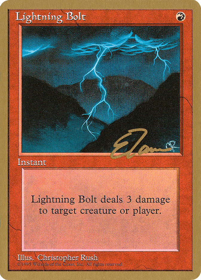 Lightning Bolt (Eric Tam) [Pro Tour Collector Set] | Webway Games