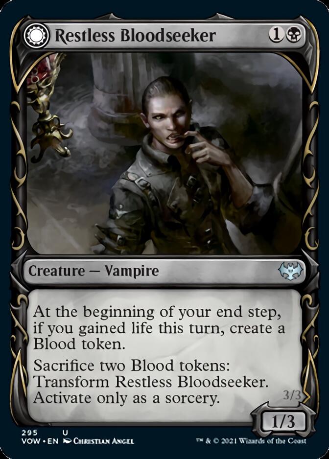 Restless Bloodseeker // Bloodsoaked Reveler (Showcase Fang Frame) [Innistrad: Crimson Vow] | Webway Games