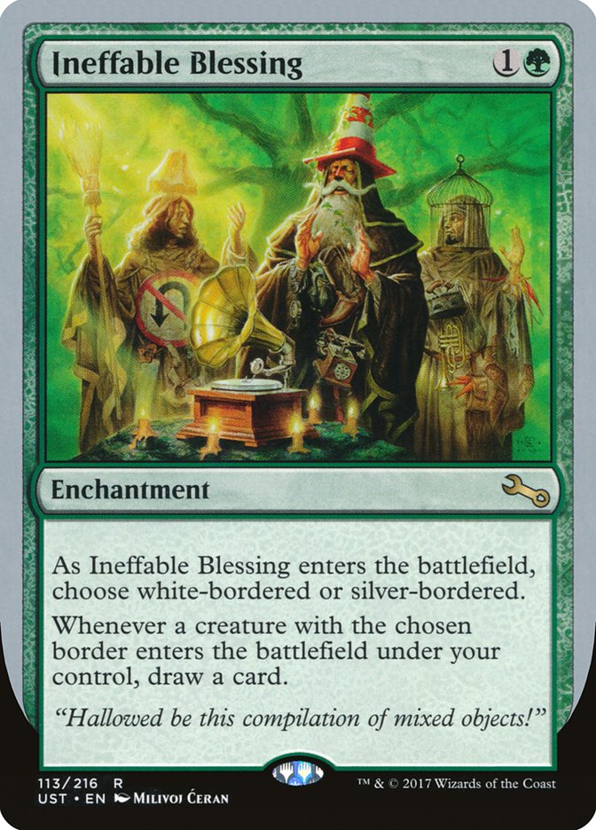 Ineffable Blessing ("choose white-bordered or silver-bordered") [Unstable] | Webway Games