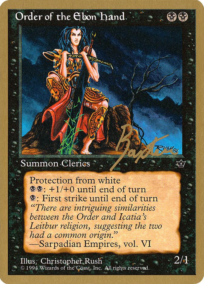 Order of the Ebon Hand (Rush) (George Baxter) [Pro Tour Collector Set] | Webway Games