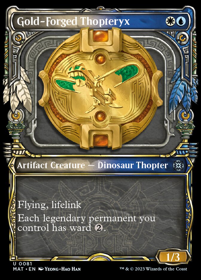 Gold-Forged Thopteryx (Showcase) [March of the Machine: The Aftermath] | Webway Games