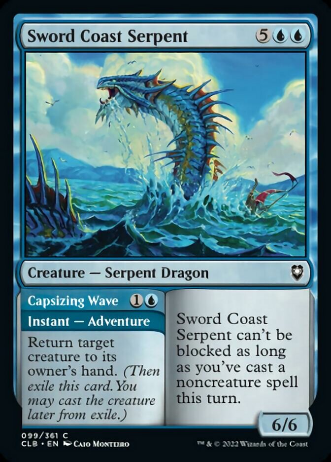 Sword Coast Serpent // Capsizing Wave [Commander Legends: Battle for Baldur's Gate] | Webway Games