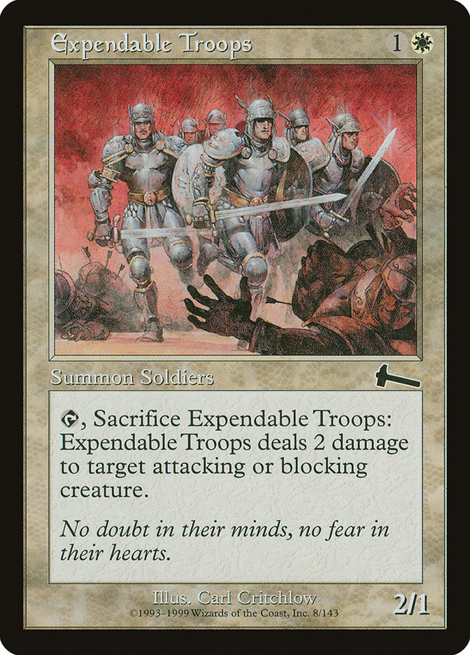 Expendable Troops [Urza's Legacy] | Webway Games