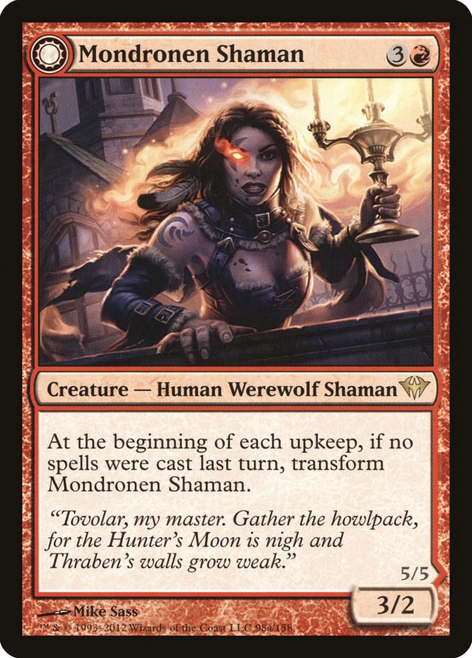 Mondronen Shaman // Tovolar's Magehunter [Dark Ascension] | Webway Games