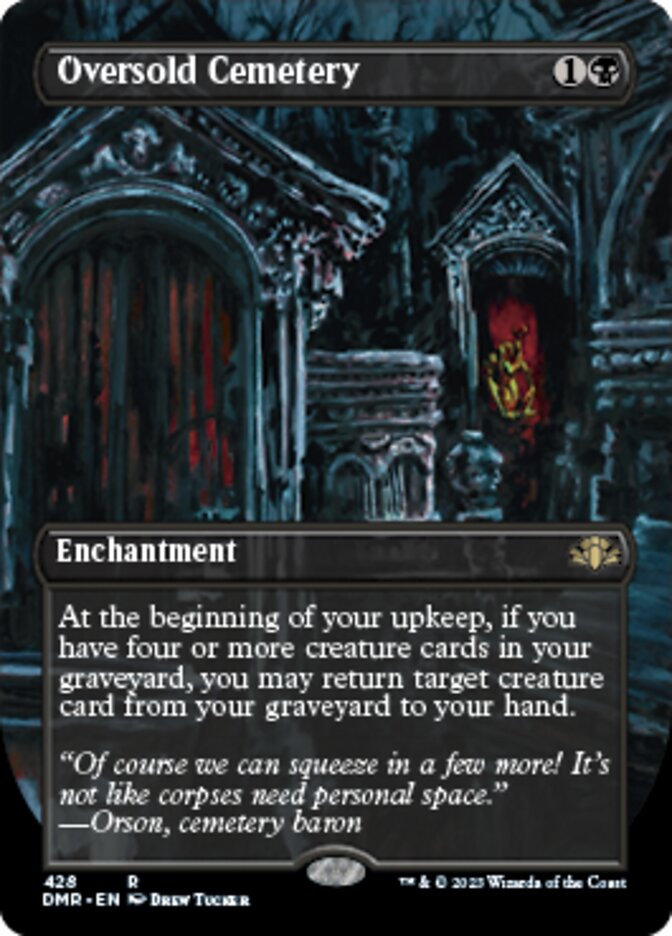 Oversold Cemetery (Borderless Alternate Art) [Dominaria Remastered] | Webway Games