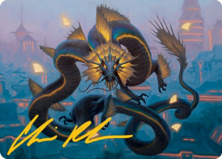 Ao, the Dawn Sky 1 Art Card (Gold-Stamped Signature) [Kamigawa: Neon Dynasty Art Series] | Webway Games