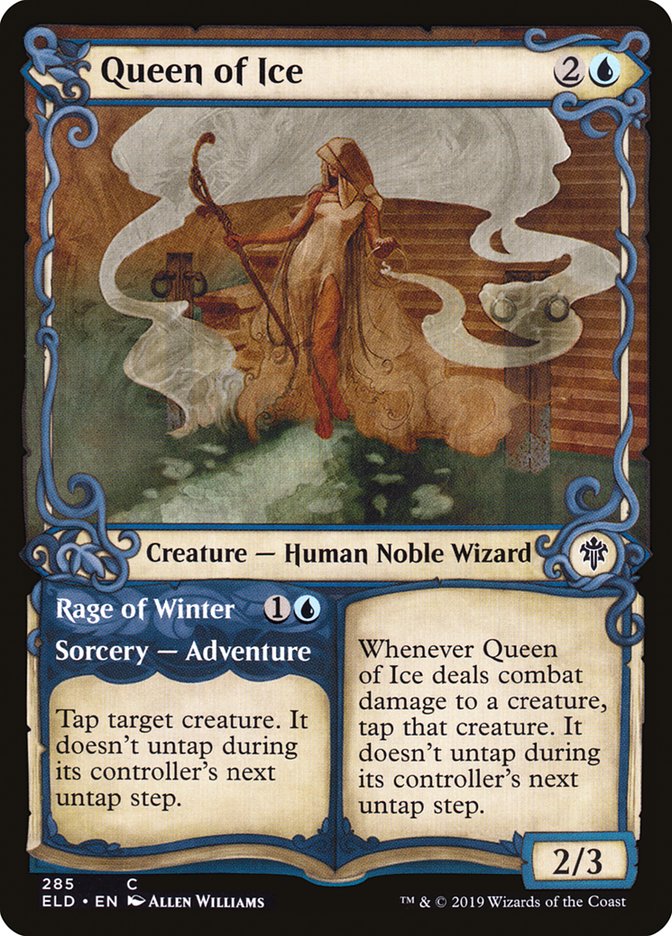 Queen of Ice // Rage of Winter (Showcase) [Throne of Eldraine] | Webway Games