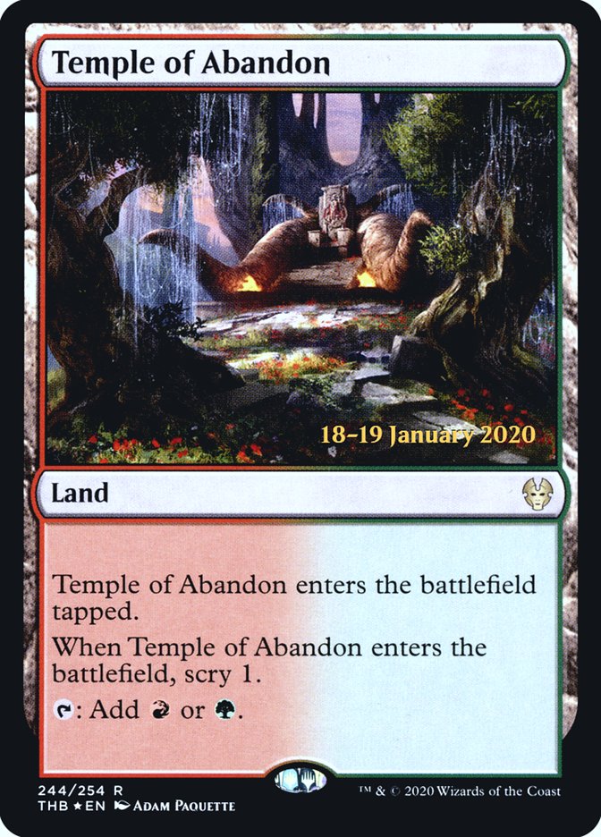 Temple of Abandon [Theros Beyond Death Prerelease Promos] | Webway Games