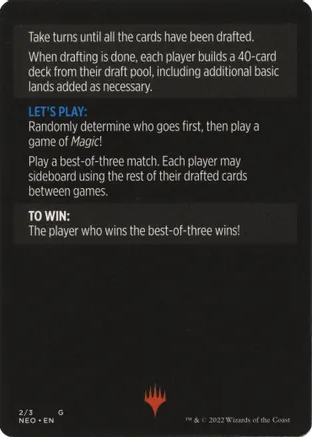 Winchester Draft (Magic Minigame) [Kamigawa: Neon Dynasty Minigame] | Webway Games