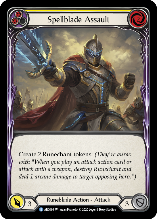 Spellblade Assault (Yellow) [ARC086] Unlimited Rainbow Foil | Webway Games