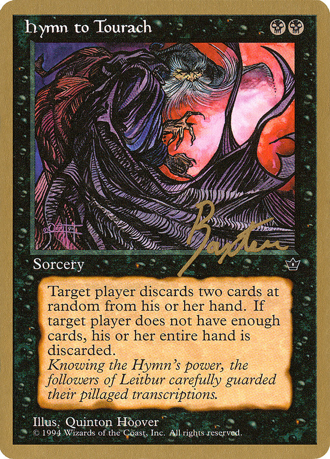 Hymn to Tourach (Cloak) (George Baxter) [Pro Tour Collector Set] | Webway Games