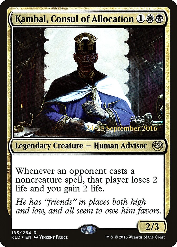 Kambal, Consul of Allocation  (Prerelease) [Kaladesh Prerelease Promos] | Webway Games