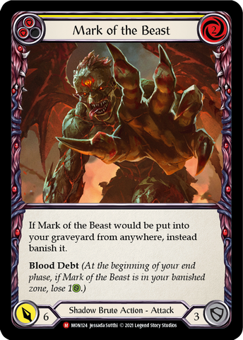 Mark of the Beast (Rainbow Foil) [MON124-RF] 1st Edition Rainbow Foil