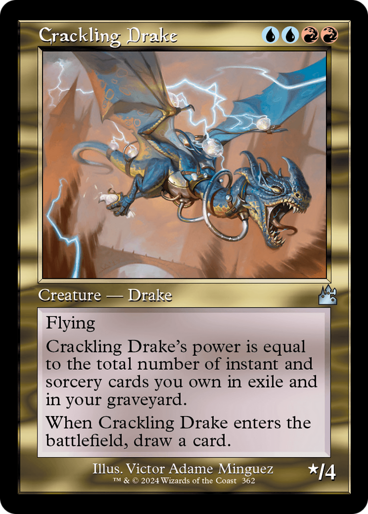 Crackling Drake (Retro Frame) [Ravnica Remastered] | Webway Games