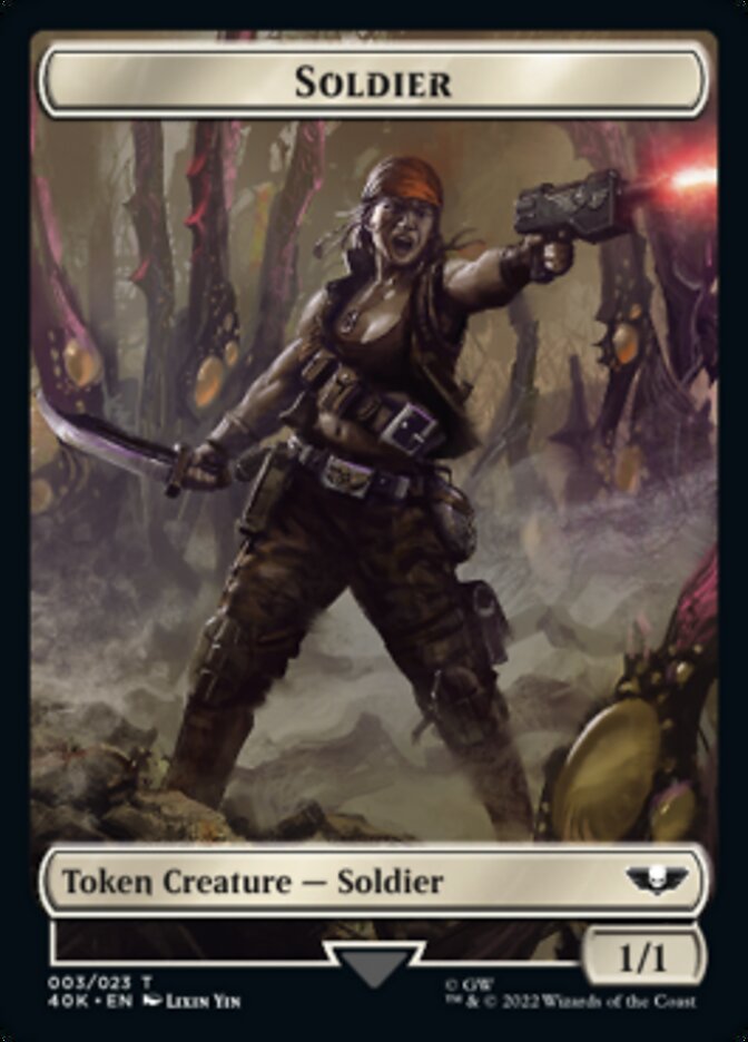 Soldier (003) // Sicarian Infiltrator Double-sided Token [Universes Beyond: Warhammer 40,000 Tokens] | Webway Games