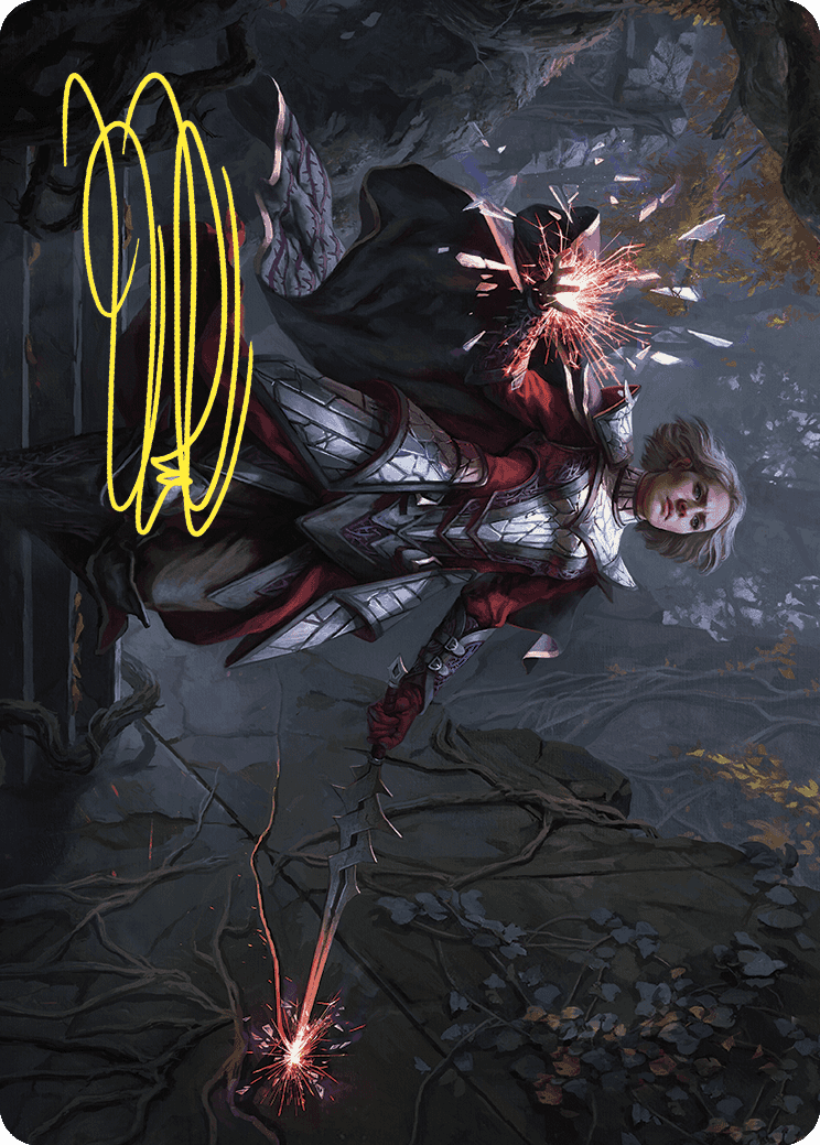 Rowan, Scion of War Art Card (31/81) (Gold-Stamped Signature) [Wilds of Eldraine Art Series] | Webway Games