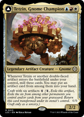 Tetzin, Gnome Champion // The Golden-Gear Colossus [The Lost Caverns of Ixalan Commander] | Webway Games