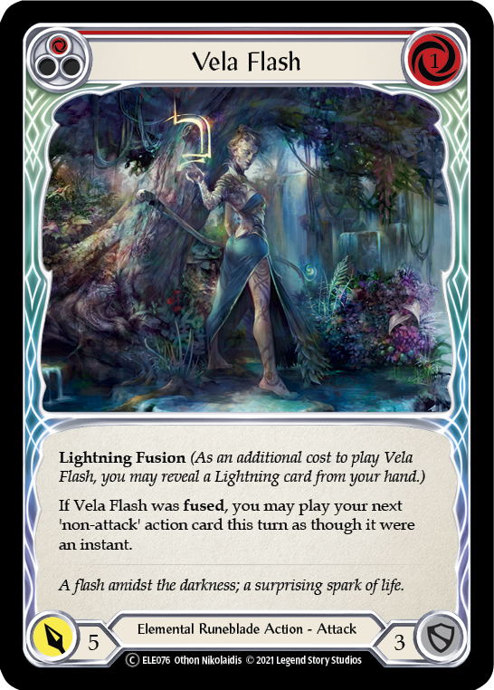 Vela Flash (Red) [U-ELE076] Unlimited Rainbow Foil | Webway Games