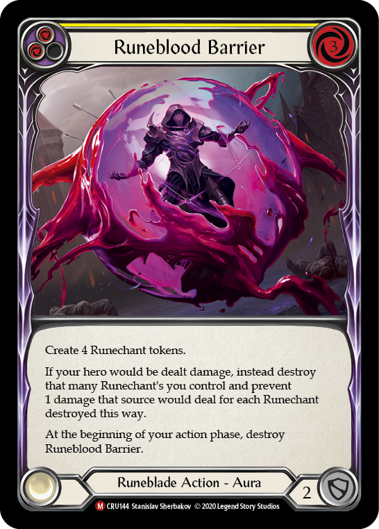 Runeblood Barrier [CRU144] 1st Edition Rainbow Foil | Webway Games