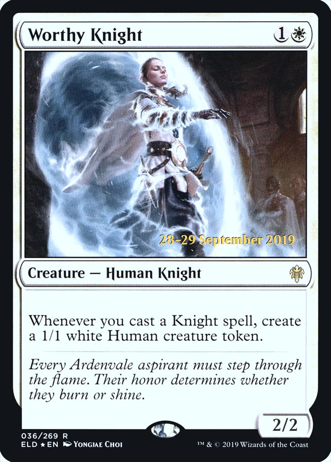 Worthy Knight  [Throne of Eldraine Prerelease Promos] | Webway Games