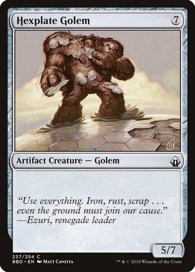 Hexplate Golem [Battlebond] | Webway Games