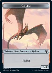 Golem (025) // Thopter Token [Commander 2021 Tokens] | Webway Games