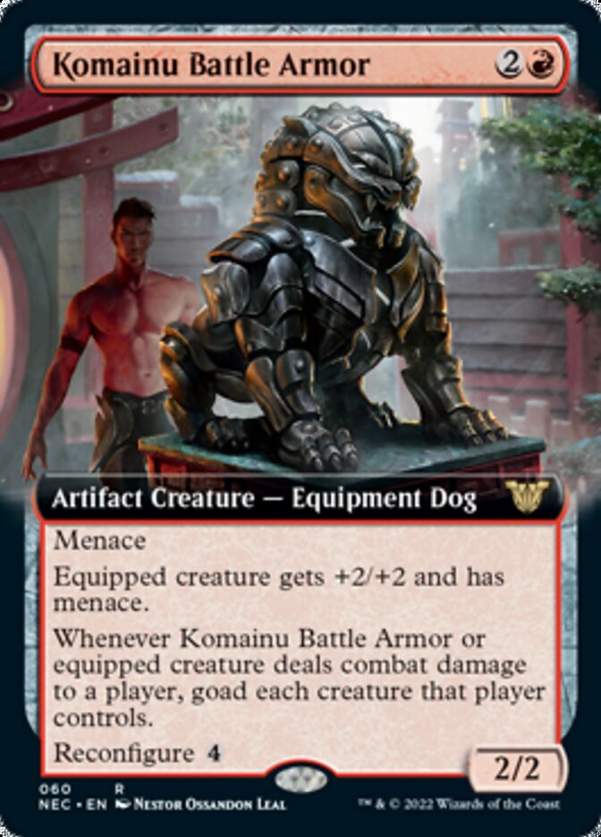 Komainu Battle Armor (Extended) [Kamigawa: Neon Dynasty Commander] | Webway Games