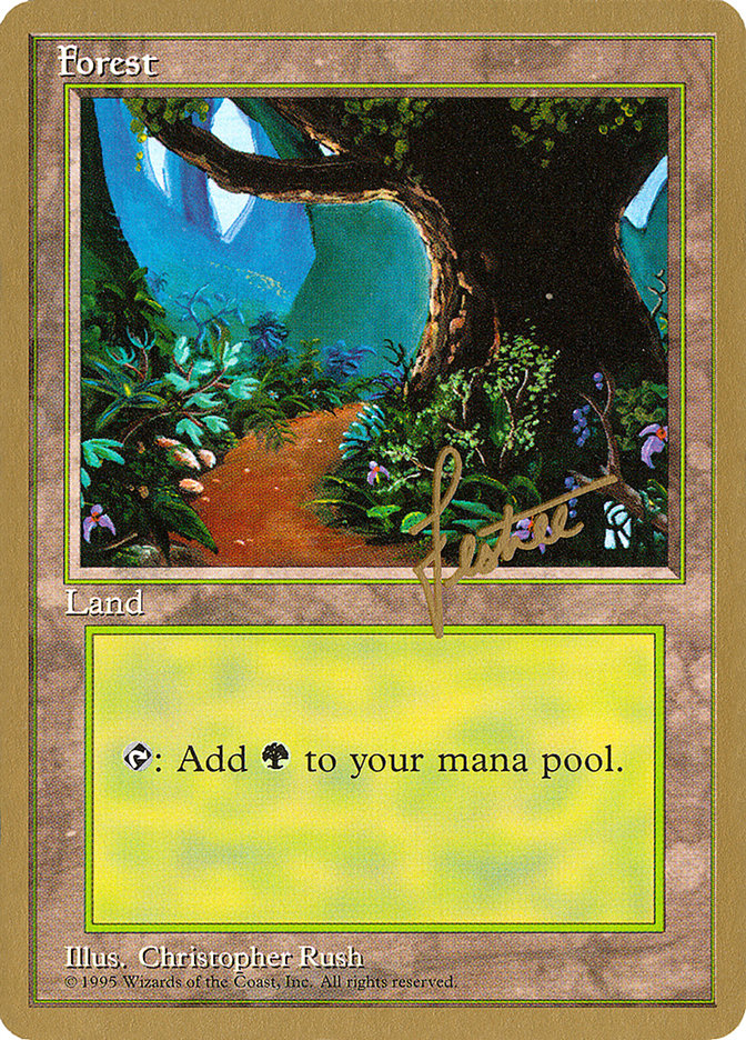 Forest (bl376) (Bertrand Lestree) [Pro Tour Collector Set] | Webway Games