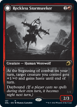 Reckless Stormseeker // Storm-Charged Slasher [Innistrad: Double Feature] | Webway Games