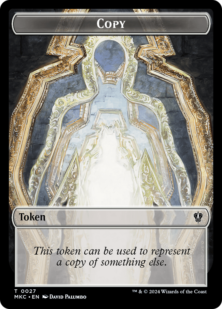 Copy // Zombie Double-Sided Token [Murders at Karlov Manor Commander Tokens] | Webway Games