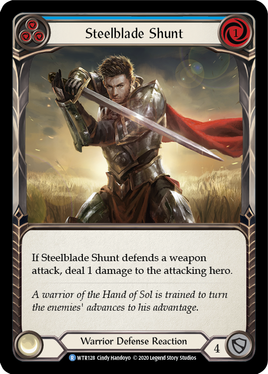 Steelblade Shunt (Blue) [U-WTR128] (Welcome to Rathe Unlimited)  Unlimited Rainbow Foil | Webway Games