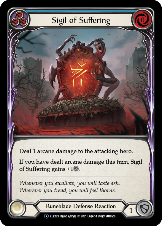 Sigil of Suffering (Blue) [U-ELE229] Unlimited Rainbow Foil | Webway Games