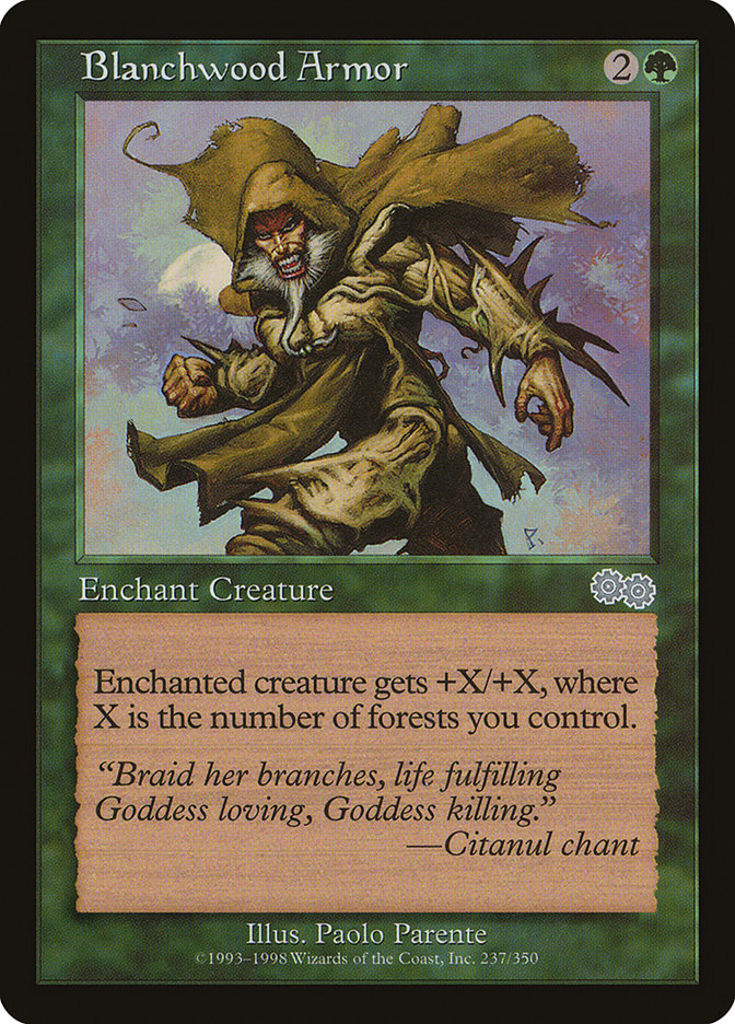 Blanchwood Armor [Urza's Saga] | Webway Games