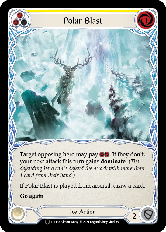 Polar Blast (Yellow) [U-ELE167] Unlimited Rainbow Foil | Webway Games