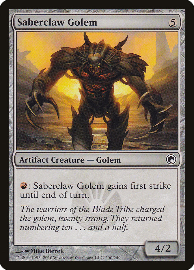 Saberclaw Golem [Scars of Mirrodin] | Webway Games