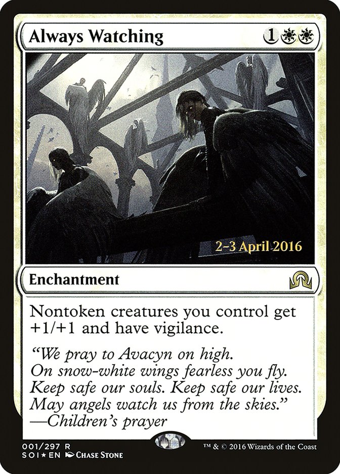 Always Watching (Prerelease) [Shadows over Innistrad Prerelease Promos] | Webway Games